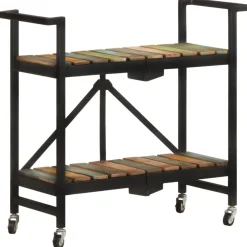 vidaXL Keukentrolley 87x36x81 cm massief gerecycled hout