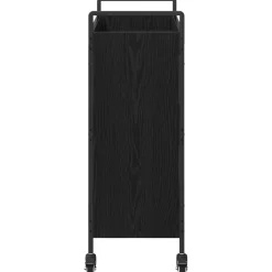 vidaXL Keuken Trolley Zwart Eiken 70 x 30 x 82 cm Bewerkt hout