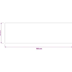 vidaXL Keuken Vloerkleed Bruin beton 150 x 45 cm 100% Polyamide