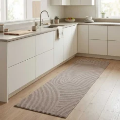 vidaXL Keuken Vloerkleed Bruin Scandinavisch 150 x 45 cm