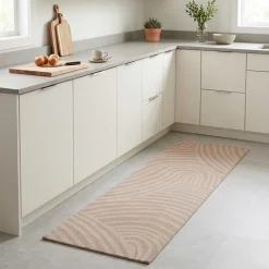 vidaXL Keuken Vloerkleed Taupe Scandinavisch 150 x 45 cm