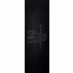 vidaXL Keuken Vloerkleed Zwart 180 x 60 cm 100% Polyamide Wasbaar