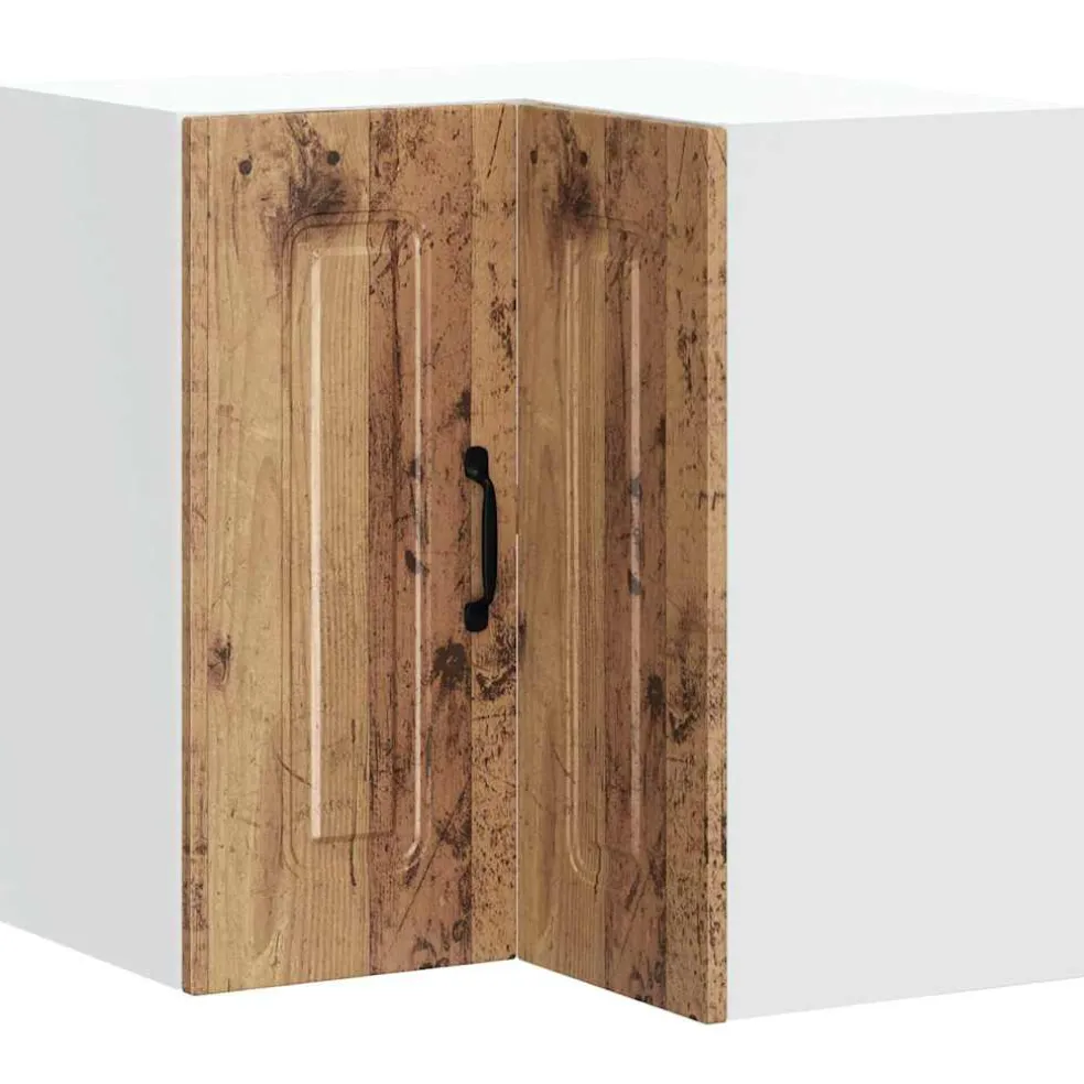 vidaXL Keukenwandhoekkast Kalmar bewerkt hout oud houtkleurig