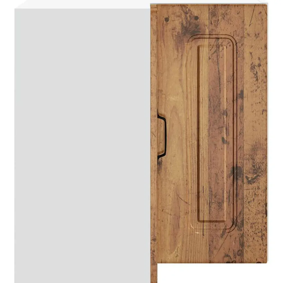 vidaXL Keukenwandhoekkast Kalmar bewerkt hout oud houtkleurig