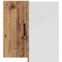 vidaXL Keukenwandhoekkast Kalmar bewerkt hout oud houtkleurig