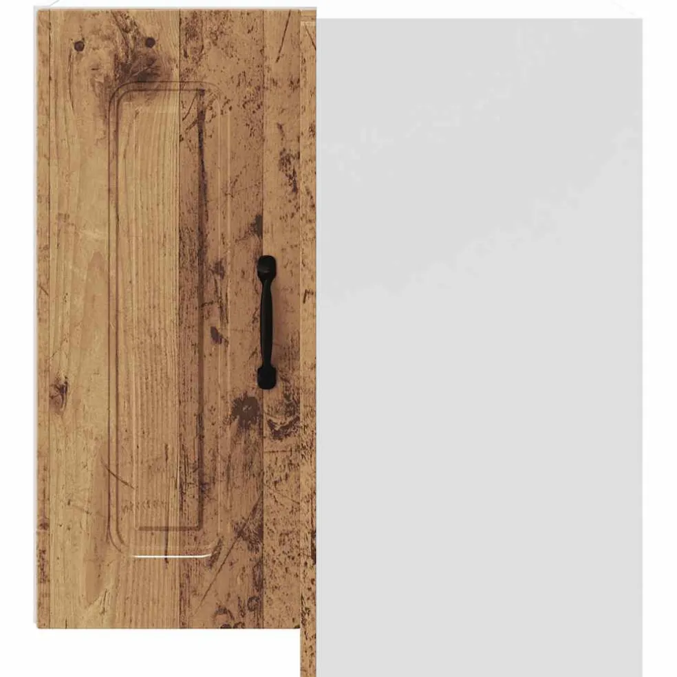 vidaXL Keukenwandhoekkast Kalmar bewerkt hout oud houtkleurig