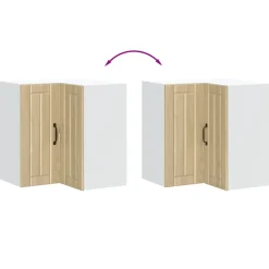 vidaXL Keukenwandhoekkast Lucca bewerkt hout sonoma eikenkleurig