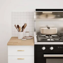 vidaXL Keuken werkblad rechthoekig 40x63,5x2,7 cm massief eikenhout