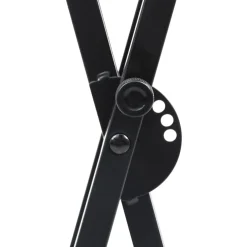 vidaXL Keyboardstandaard en -kruk dubbel versterkt zwart