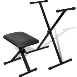 vidaXL Keyboardstandaard en -kruk verstelbaar
