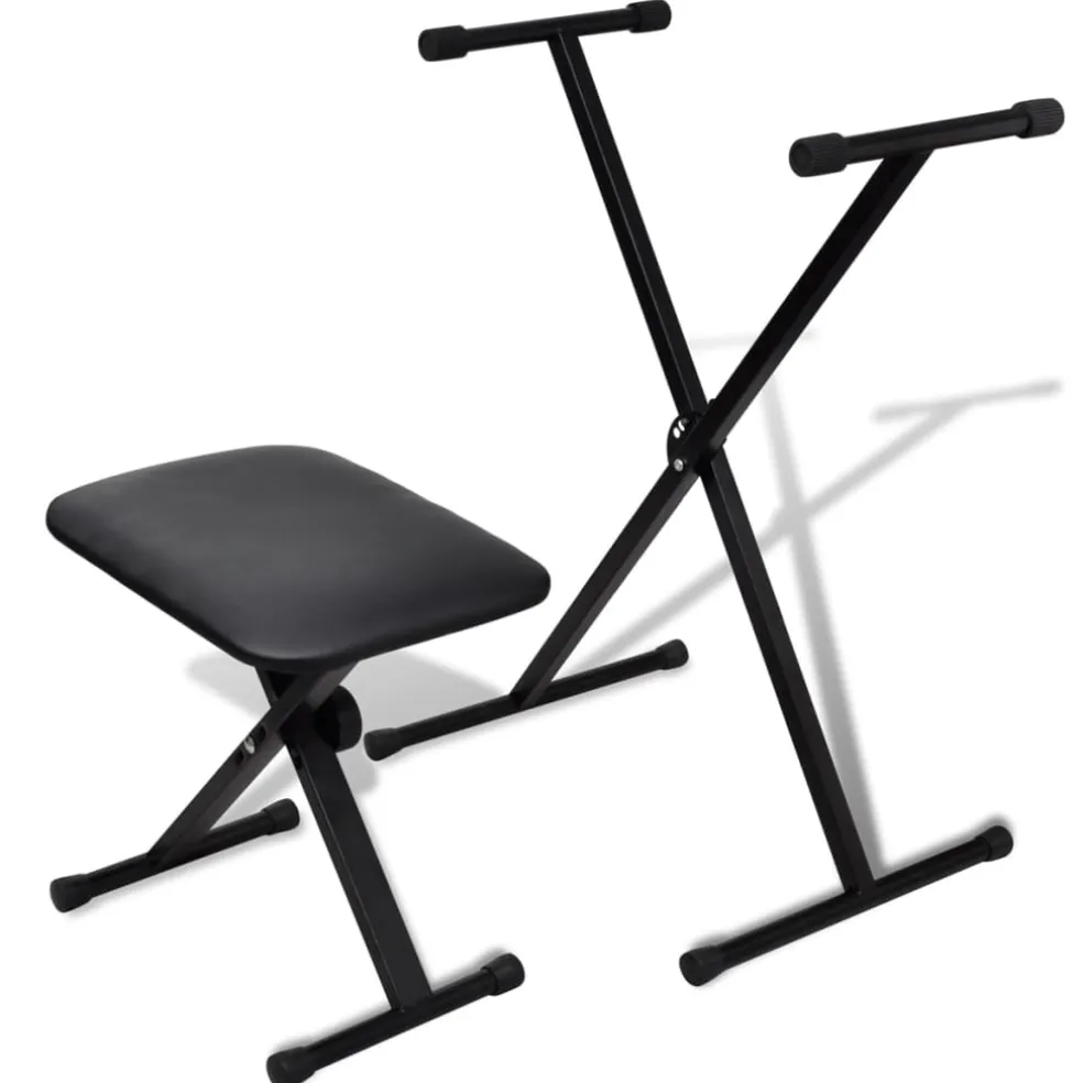 vidaXL Keyboardstandaard en -kruk verstelbaar