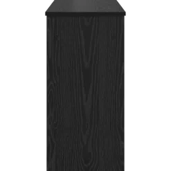 vidaXL Keyboardstand Zwart Eiken 100 x 32 x 64 cm Bewerkt hout