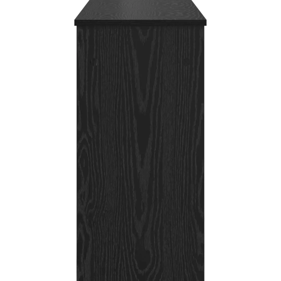 vidaXL Keyboardstand Zwart Eiken 100 x 32 x 64 cm Bewerkt hout