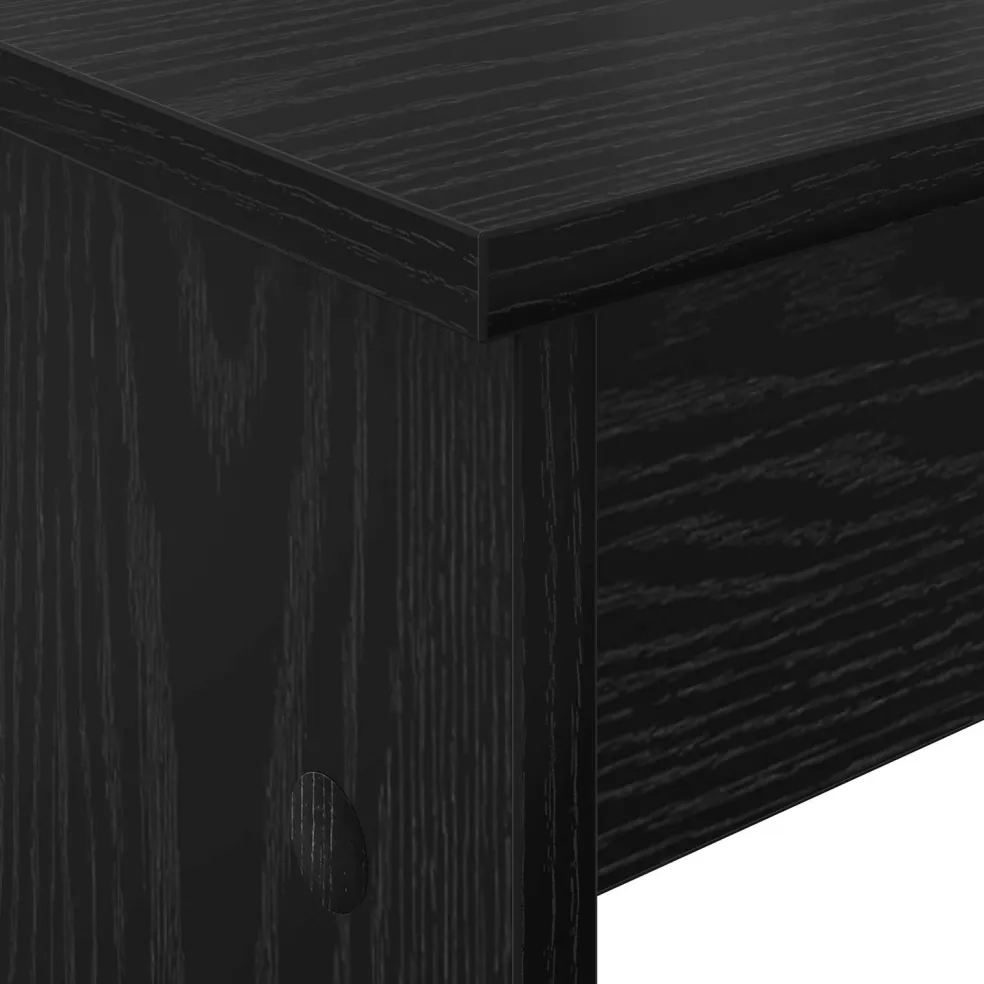 vidaXL Keyboardstand Zwart Eiken 100 x 32 x 64 cm Bewerkt hout