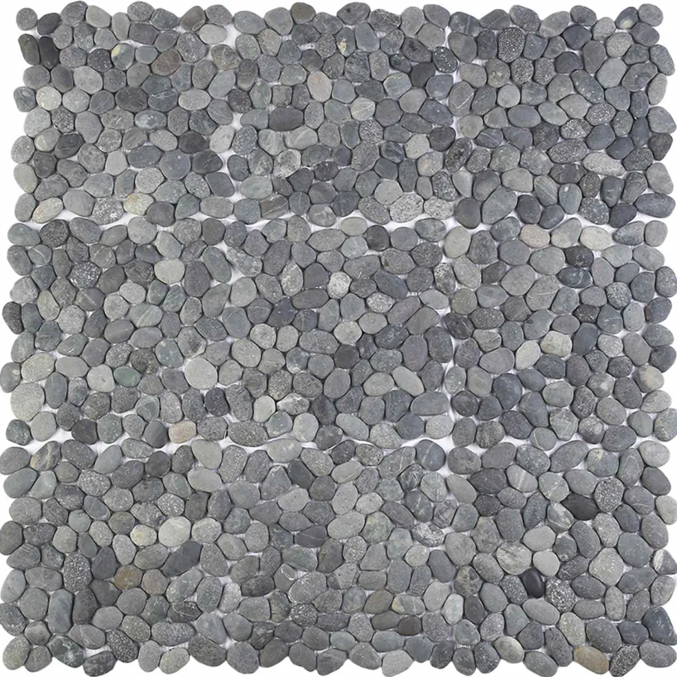 vidaXL Kiezeltegels Grijs 30 x 30 cm Rivierenkiezel