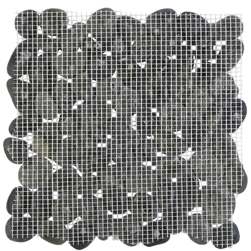 vidaXL Kiezeltegels Grijs 30 x 30 cm Rivierenkiezel