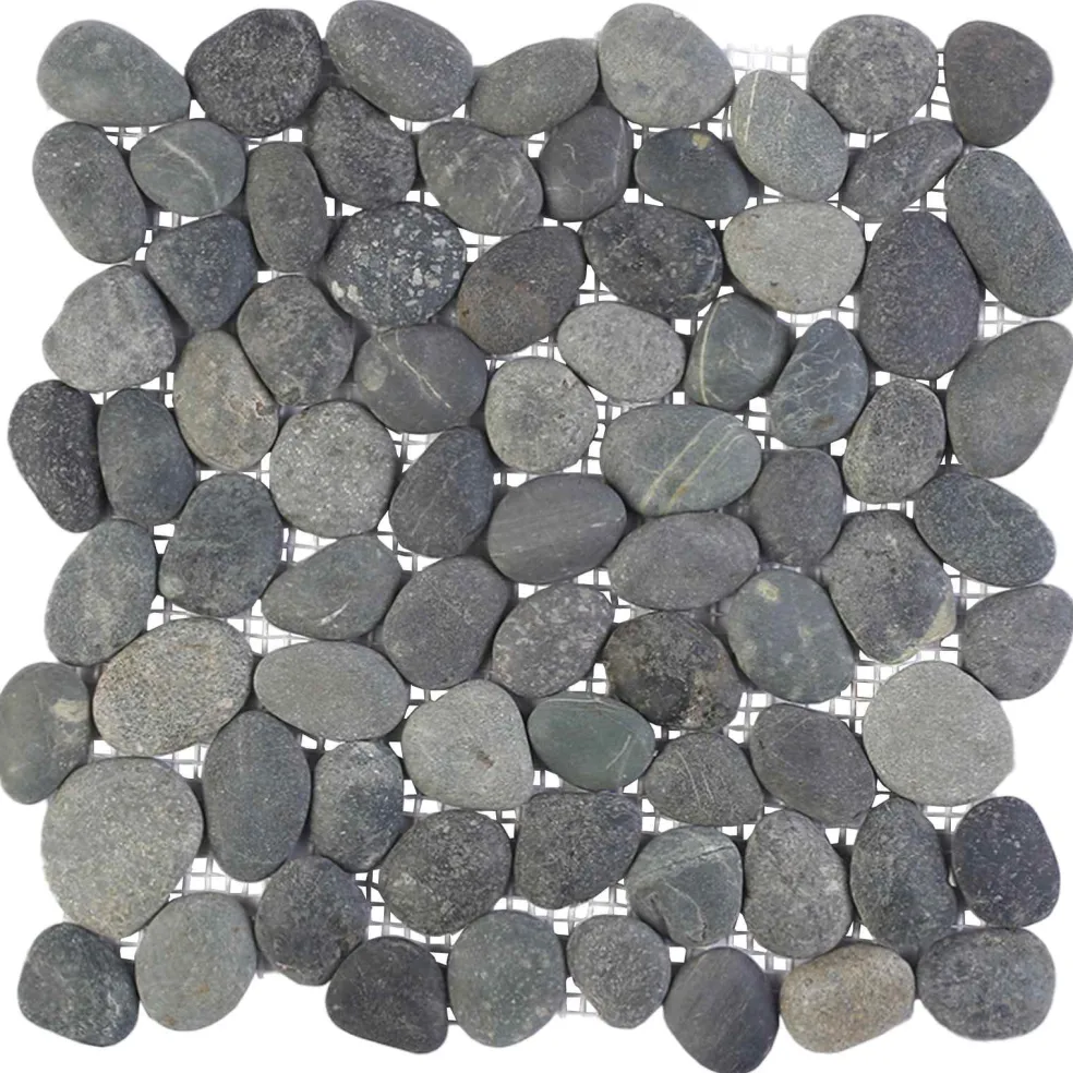 vidaXL Kiezeltegels Grijs 30 x 30 cm Rivierenkiezel