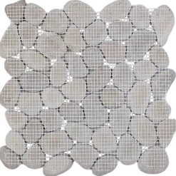 vidaXL Kiezeltegels Taupe 30 x 30 cm Rivierenkiezel