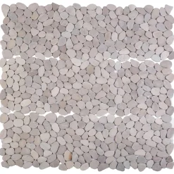 vidaXL Kiezeltegels Taupe 30 x 30 cm Rivierenkiezel