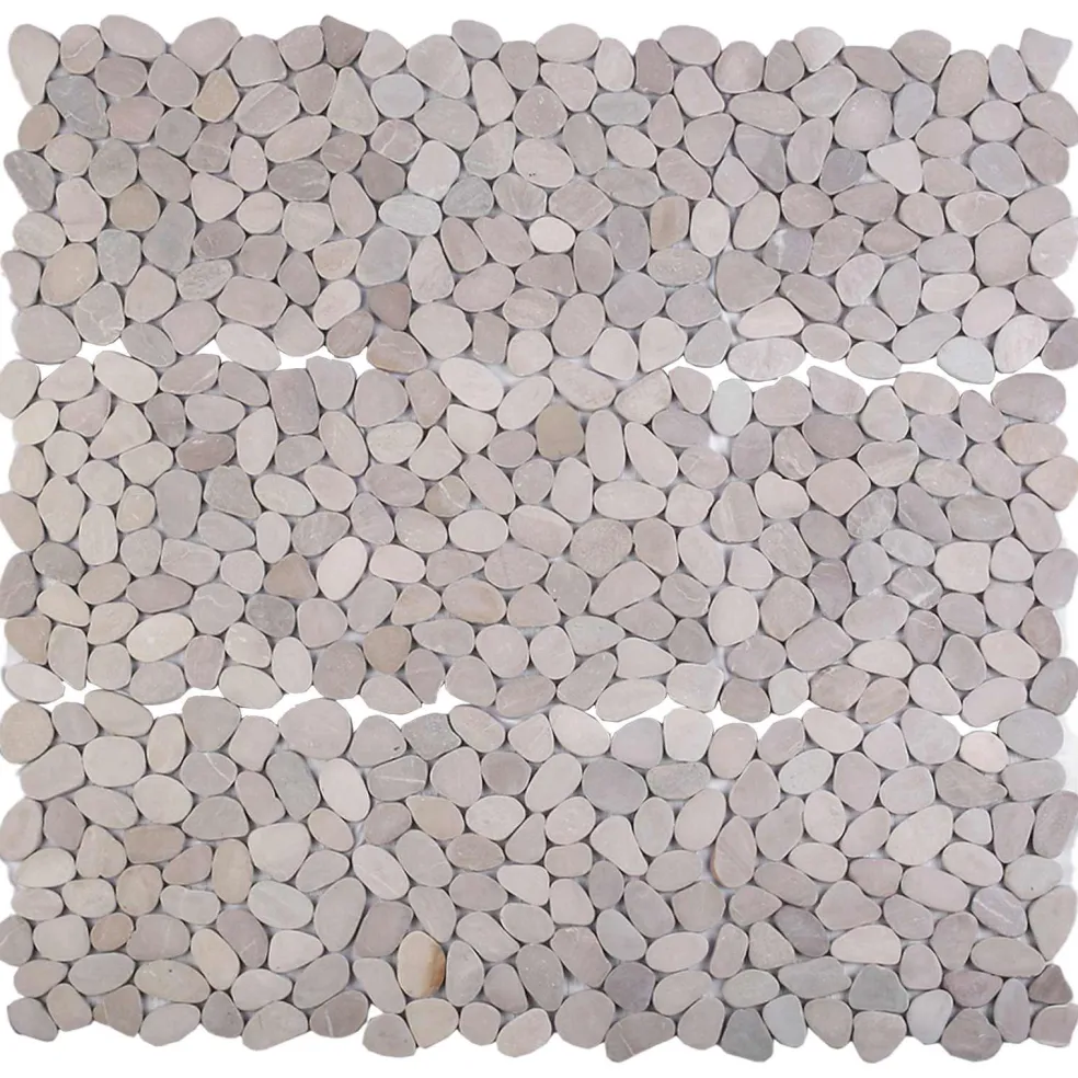 vidaXL Kiezeltegels Taupe 30 x 30 cm Rivierenkiezel