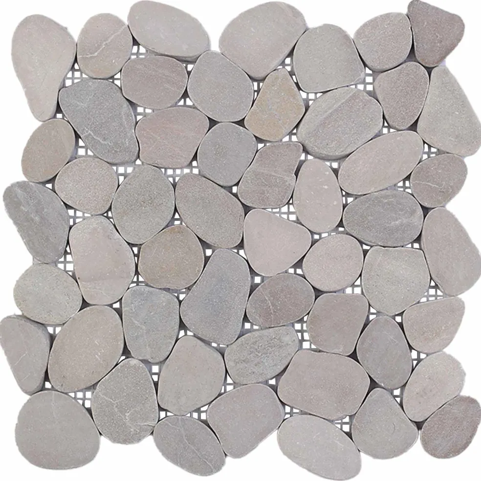 vidaXL Kiezeltegels Taupe 30 x 30 cm Rivierenkiezel