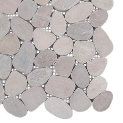 vidaXL Kiezeltegels Taupe 30 x 30 cm Rivierenkiezel