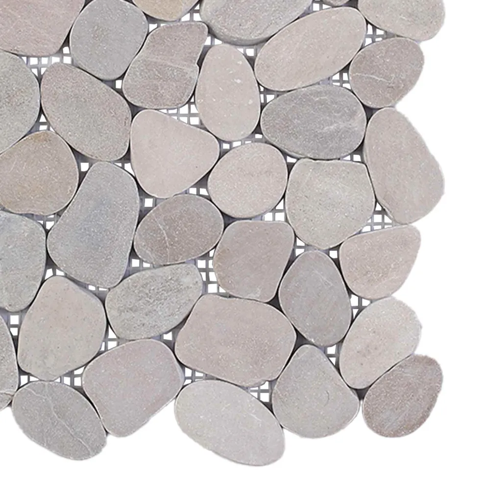 vidaXL Kiezeltegels Taupe 30 x 30 cm Rivierenkiezel