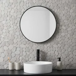vidaXL Kiezeltegels Taupe 30 x 30 cm Rivierenkiezel