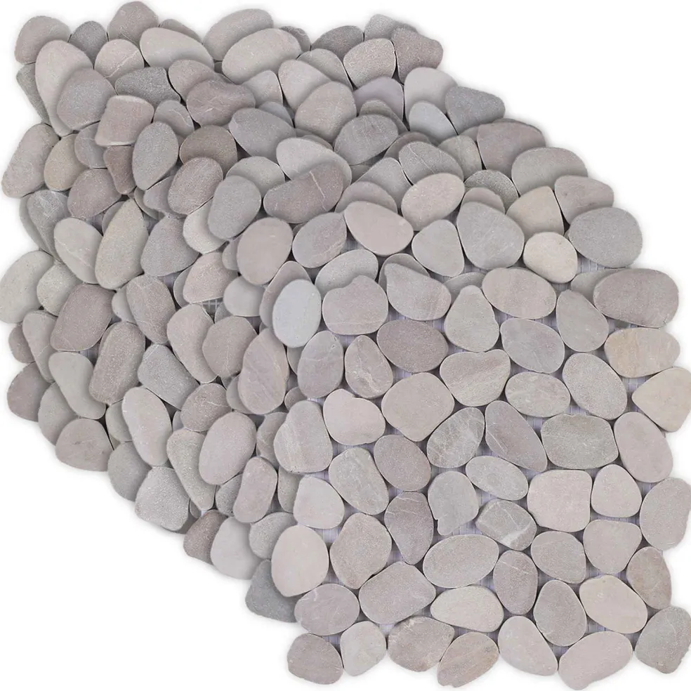 vidaXL Kiezeltegels Taupe 30 x 30 cm Rivierenkiezel