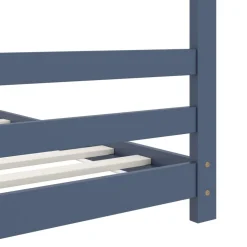 vidaXL Kinderbedframe massief grenenhout grijs 70x140 cm