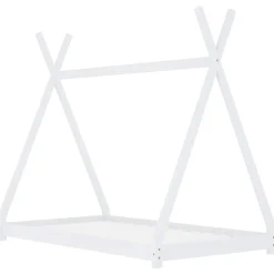 vidaXL Kinderbedframe massief grenenhout wit 70x140 cm