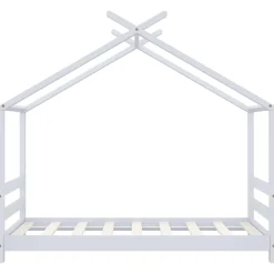 vidaXL Kinderbedframe massief grenenhout wit 70x140 cm