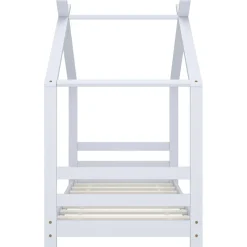 vidaXL Kinderbedframe massief grenenhout wit 70x140 cm