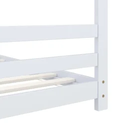 vidaXL Kinderbedframe massief grenenhout wit 70x140 cm