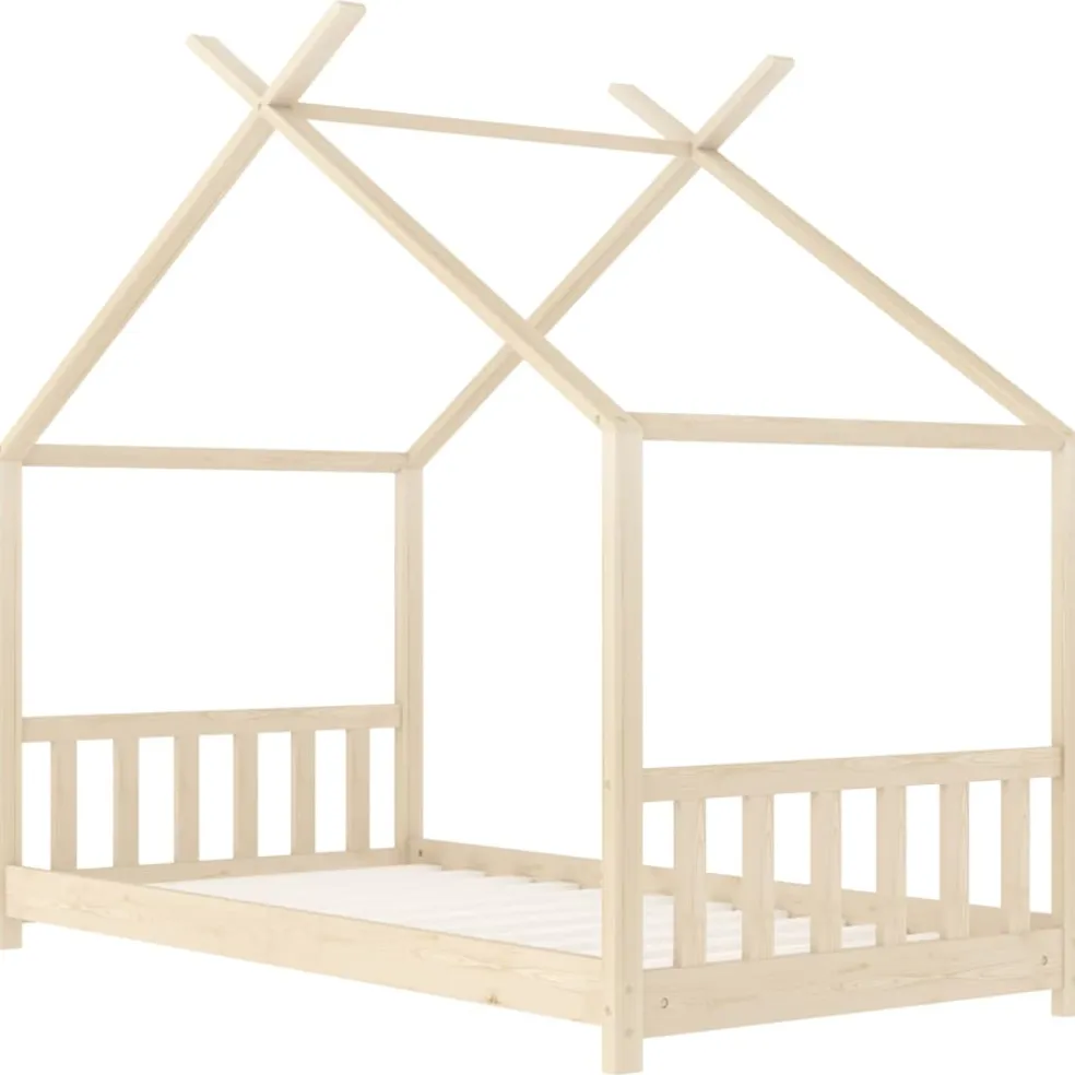 vidaXL Kinderbedframe massief grenenhout 70x140 cm