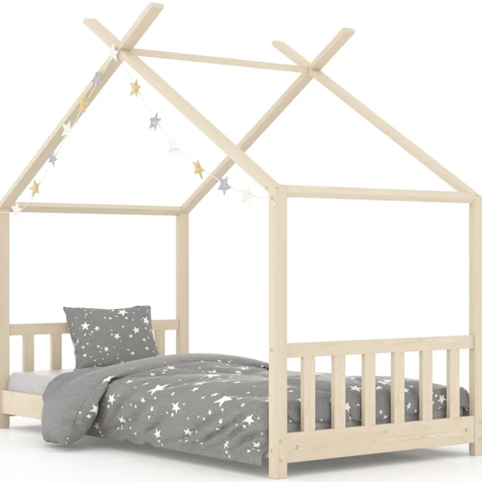 vidaXL Kinderbedframe massief grenenhout 70x140 cm