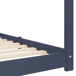 vidaXL Kinderbedframe massief grenenhout grijs 70x140 cm