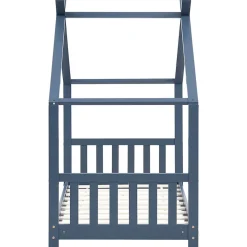 vidaXL Kinderbedframe massief grenenhout grijs 70x140 cm