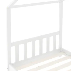 vidaXL Kinderbedframe massief grenenhout wit 70x140 cm