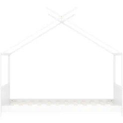 vidaXL Kinderbedframe massief grenenhout wit 70x140 cm