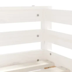 vidaXL Kinderbedframe met lades 70x140 cm massief grenenhout wit