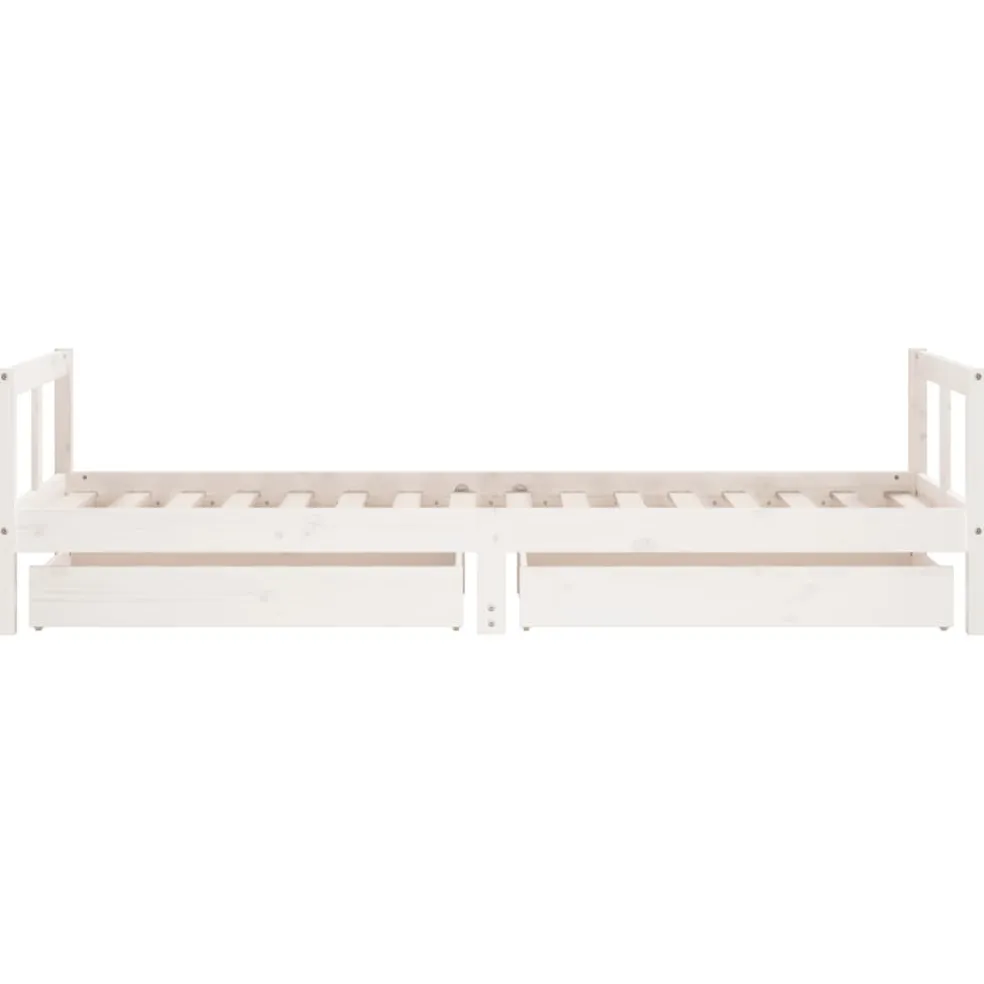 vidaXL Kinderbedframe met lades 80x200 cm massief grenenhout