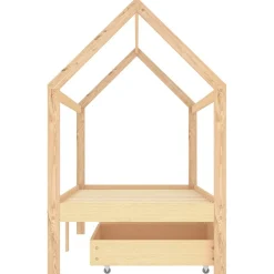vidaXL Kinderbedframe met lades massief grenenhout 90x200 cm