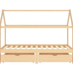vidaXL Kinderbedframe met lades massief grenenhout 90x200 cm