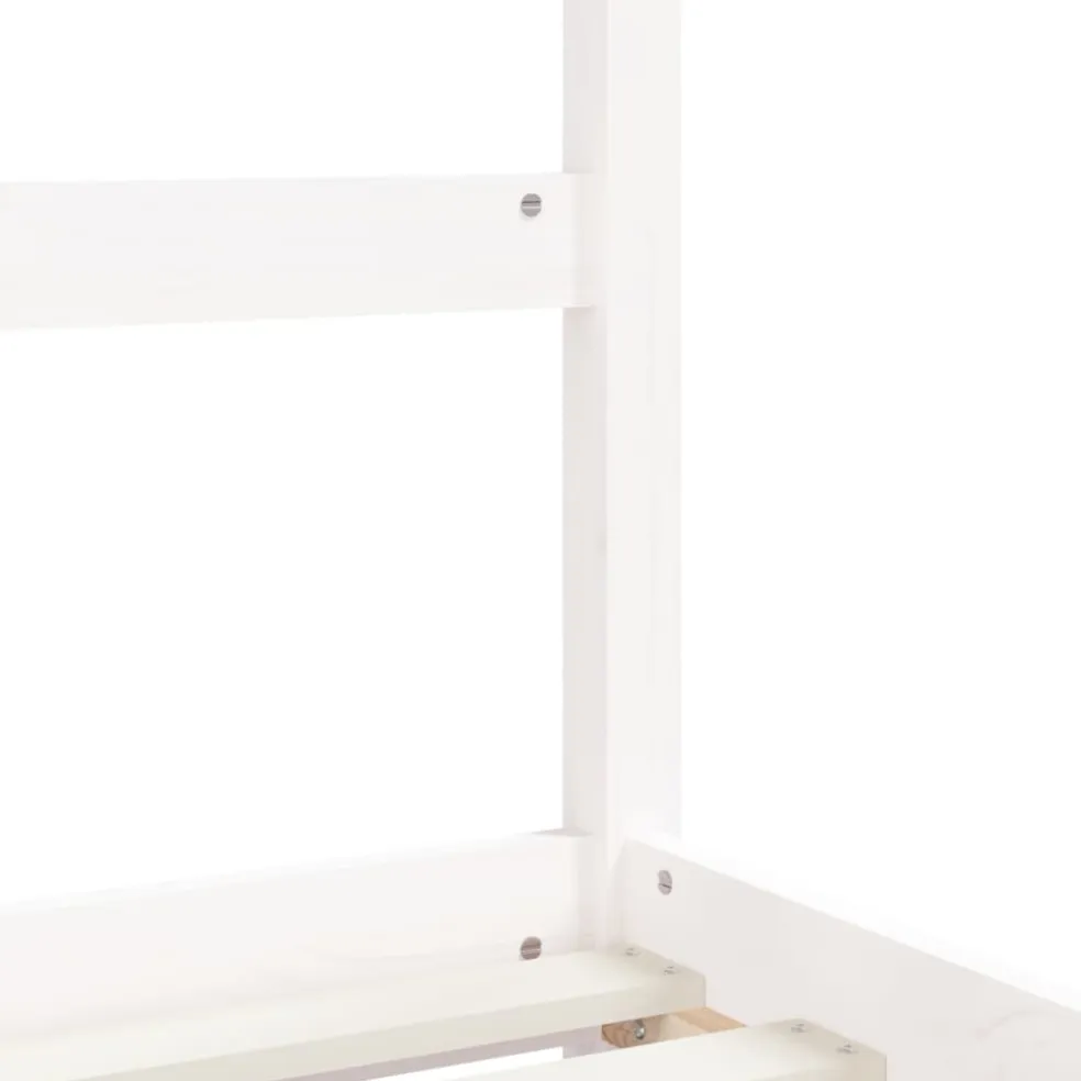 vidaXL Kinderbedframe met lades 90x190 cm massief grenenhout wit