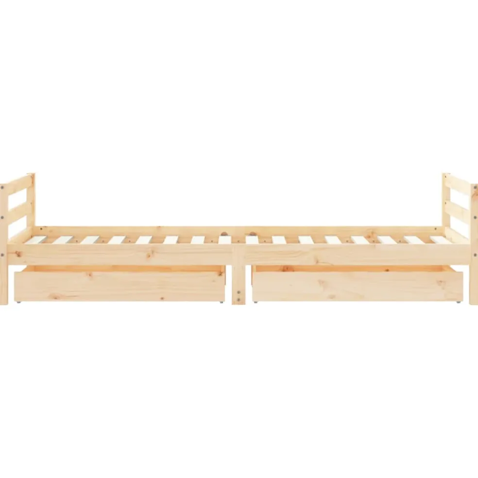 vidaXL Kinderbedframe met lades 80x200 cm massief grenenhout