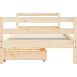 vidaXL Kinderbedframe met lades 80x200 cm massief grenenhout
