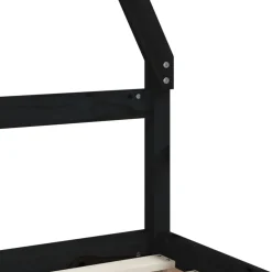 vidaXL Kinderbedframe 80x200 cm massief grenenhout zwart