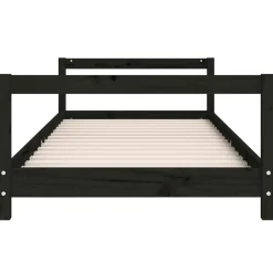 vidaXL Kinderbedframe 90x200 cm massief grenenhout zwart