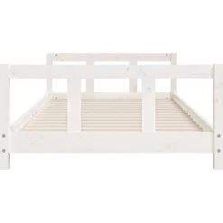 vidaXL Kinderbedframe 90x200 cm massief grenenhout wit